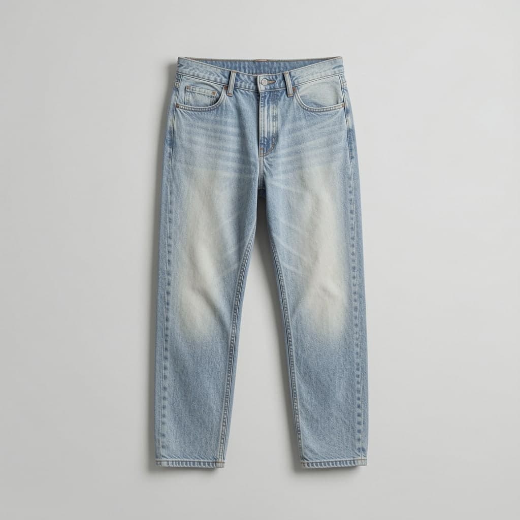 Straight-Leg Faded Jeans - View 1